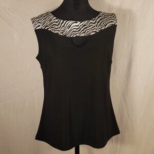 Artex Fashions Black & Silver Sleeveless Top, M